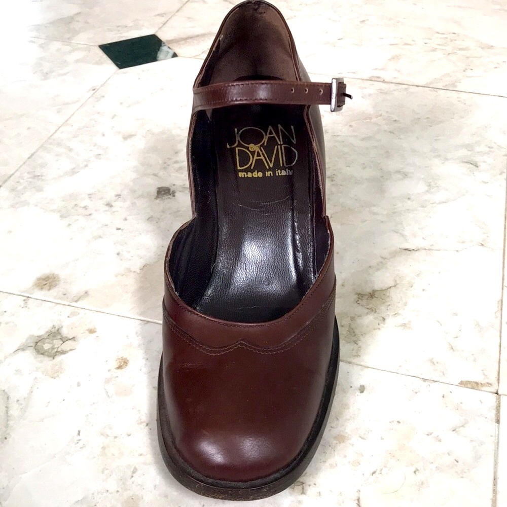 Vintage Mid-1990s Joan & David Brown Leather Wedges Size 6. - Picture 9 of 14